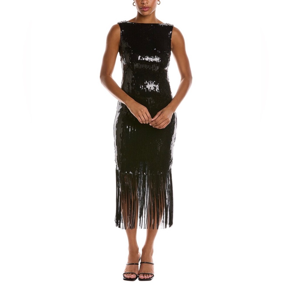 Nanette by Nanette Lepore Black Deco Sequin Cocktail Dress